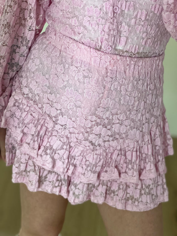 Skort Lace H3911 Roze