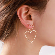 Oorbel Fine Open Hearts - 14K E4078-2