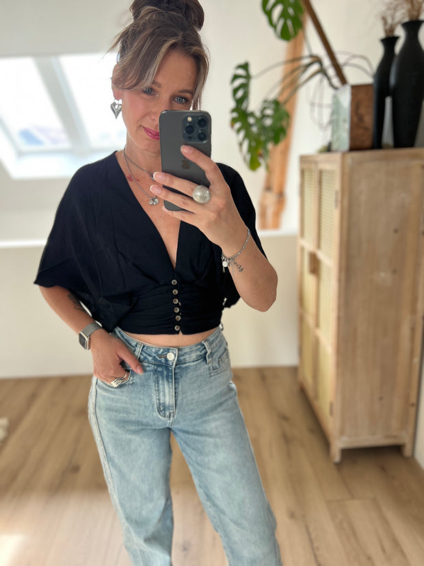 Top Buttons 15677-6 Zwart
