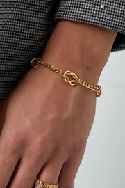 Love Knot armband - goud Stainless Steel 2166