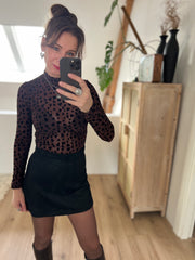 Skort suedelook A6255 Zwart