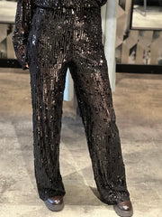 Pantalon pailletten 15365-1 Zwart