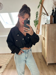 Blouse hearts CY5279 Zwart