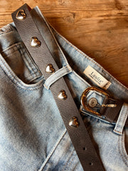 Riem Hearts Leatherlook Bruin