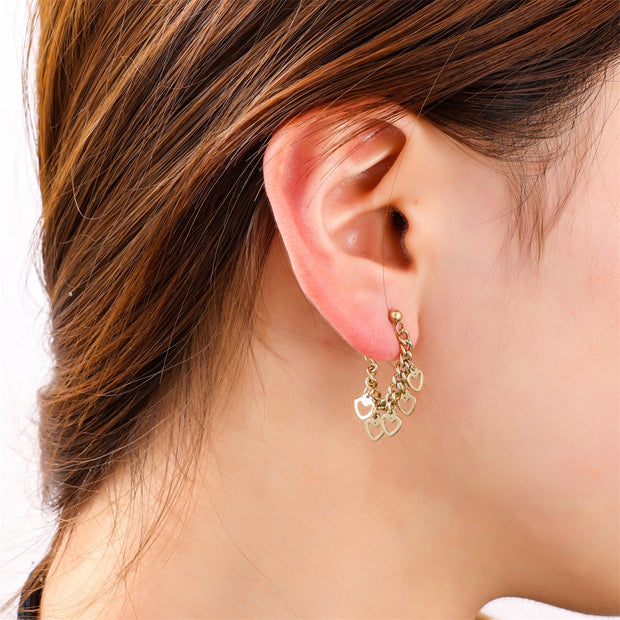 Oorbel Heart Garland Earring - 14K E4820-2