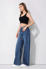 Jeans Double  H850-8 Blauw Wide leg stretch