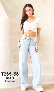 Jeans Dad-fit straight (mid rise) T265-56