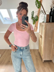 Top Perfect basic ronde hals 15663 Roze