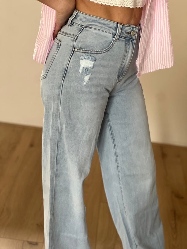 Jeans Dad-fit straight (mid rise) T265-56