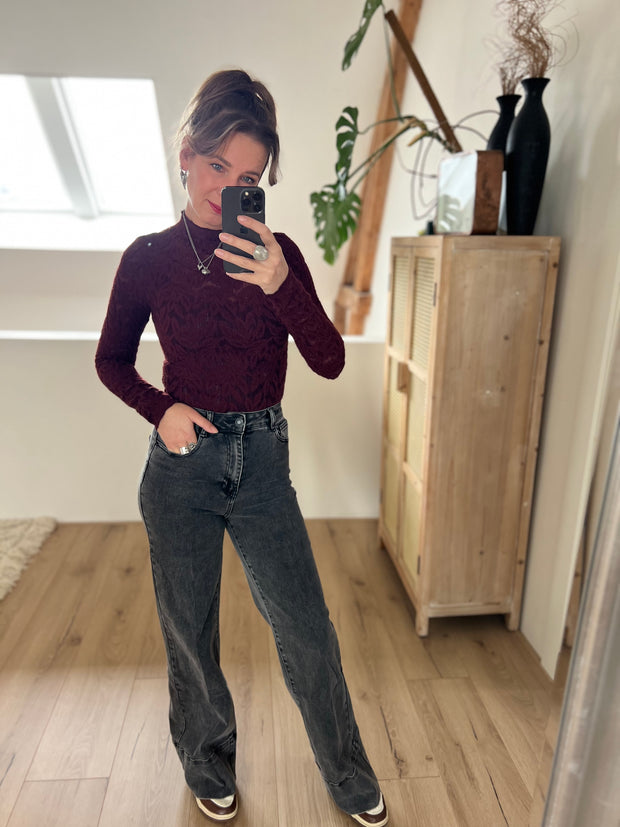 Top 23466 lace Bordeaux