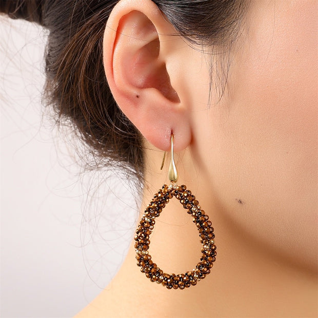 Drop Dangle - 14K + Brown E55218-2