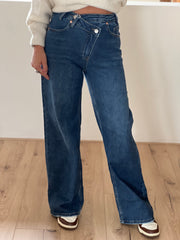 Jeans Double  H850-8 Blauw Wide leg stretch