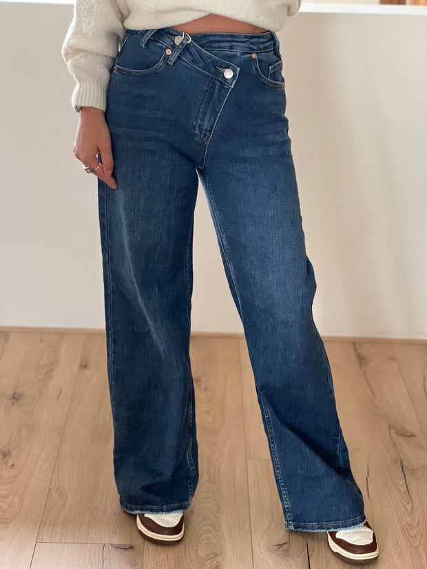 Jeans Double  H850-8 Blauw Wide leg stretch