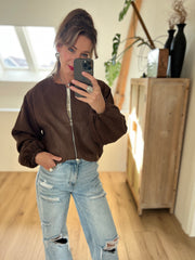 Jacket 3588 Suedelook bruin