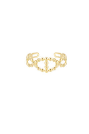 Ring bolletjes logo - goud 1205