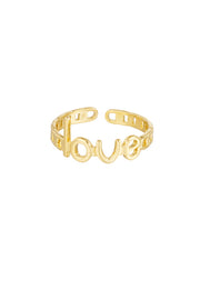 Ring Love goud
