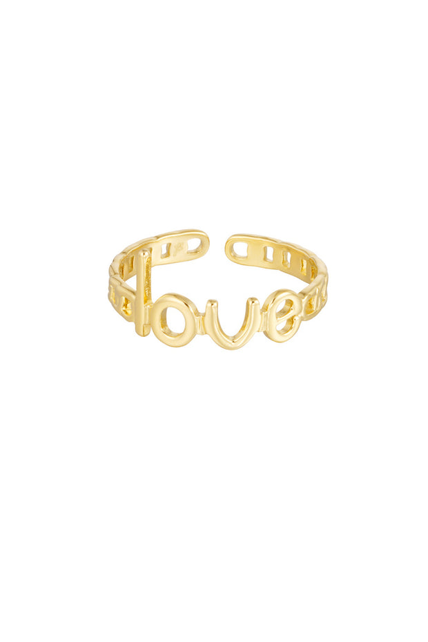 Ring Love goud