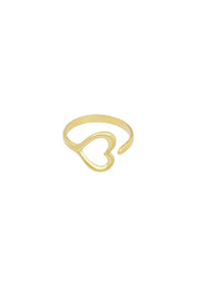 Ring love upside down - goud Stainless Steel 8255