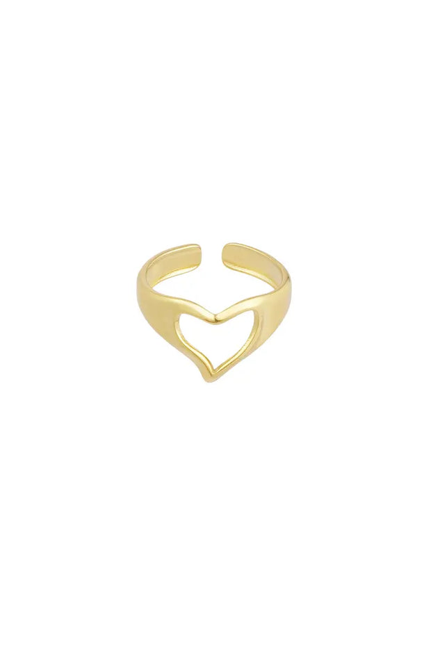 Ring love hands - goud Stainless Steel 8279