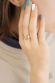 Ring love hands - goud Stainless Steel 8279