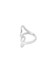 Double heart ring - Zilver kleur Stainless Steel