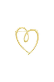 Broche crazy heart - Goud kleur Stainless Steel 9138