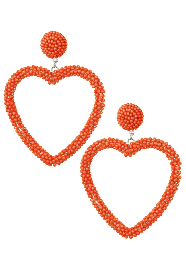 Oorbel heart Oranje