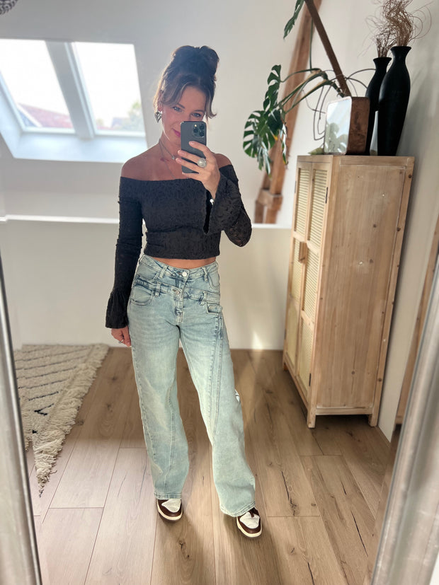 Jeans H849 Double wide leg stretch