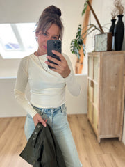 Top gedrapeerd 7702 Ecru