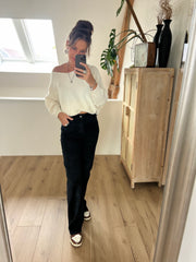 Jeans H876 Wide leg Zwart Super stretch