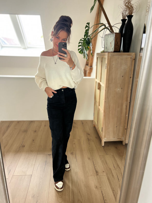 Jeans H876 Wide leg Zwart Super stretch
