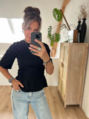 T-shirt 3337 Elastic Zwart