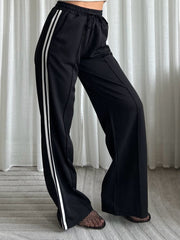 Pantalon striped M794 Zwart