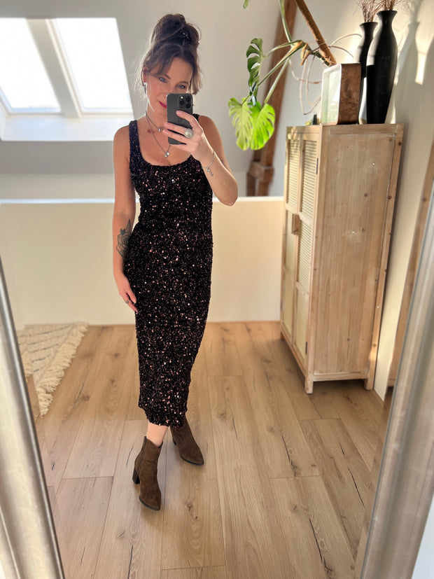 Dress pailletten 15646