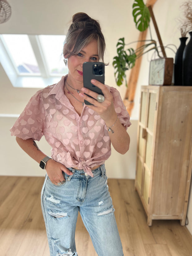 Blouse Hearts CY4964 Oud-roze
