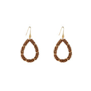 Drop Dangle - 14K + Brown E55218-2