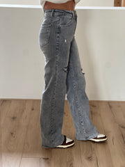 Jeans H878-3 Wide leg Grijs Super stretch