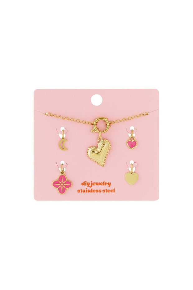 Chunky hart DIY ketting 1499