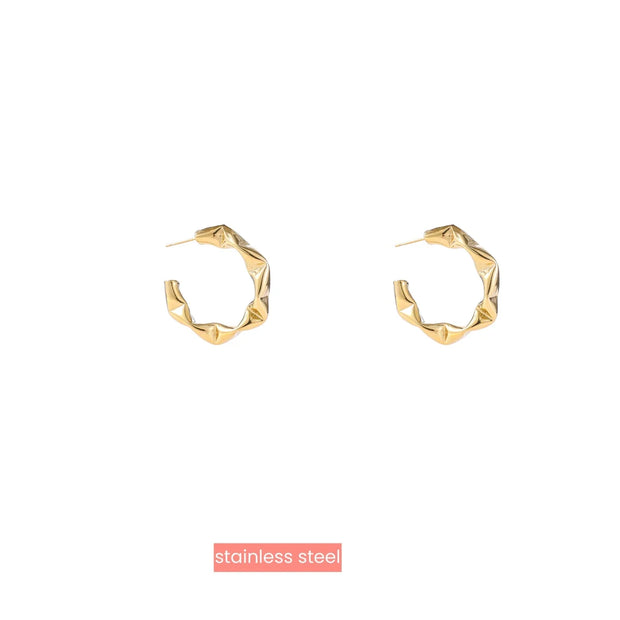 Oorbel Origami Hoop - 14K E4886-2