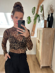 Mesh top leopard strass 15367-3