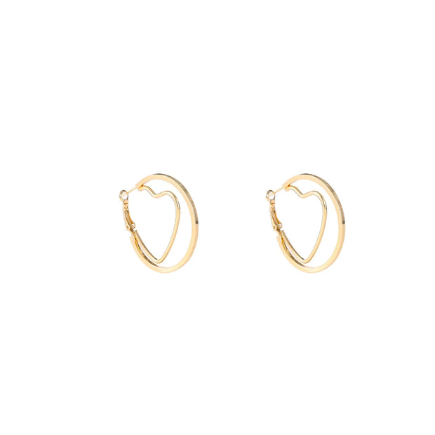 Oorbel Heart in the Hoop - 14K E4636-2