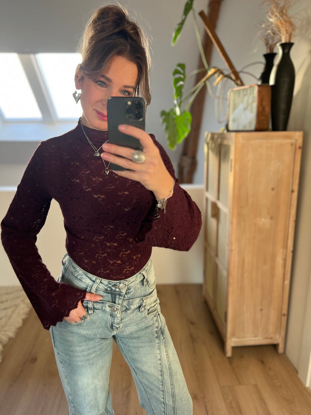 Top lace CH9354 Burgundy