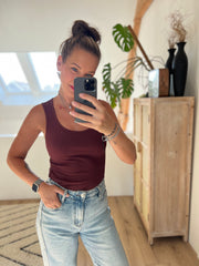 Top Basic ronde hals 5168 Bordeaux