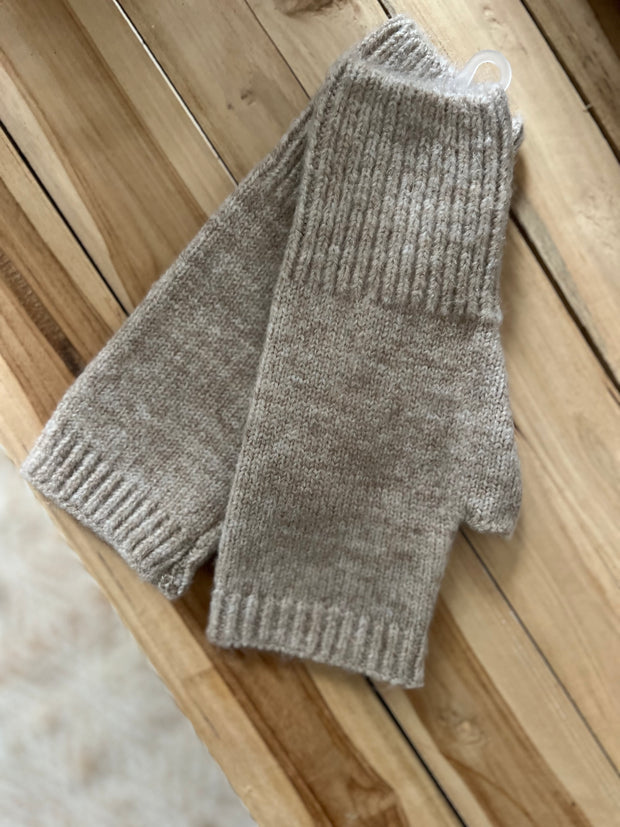 Glovelettes knitted beige