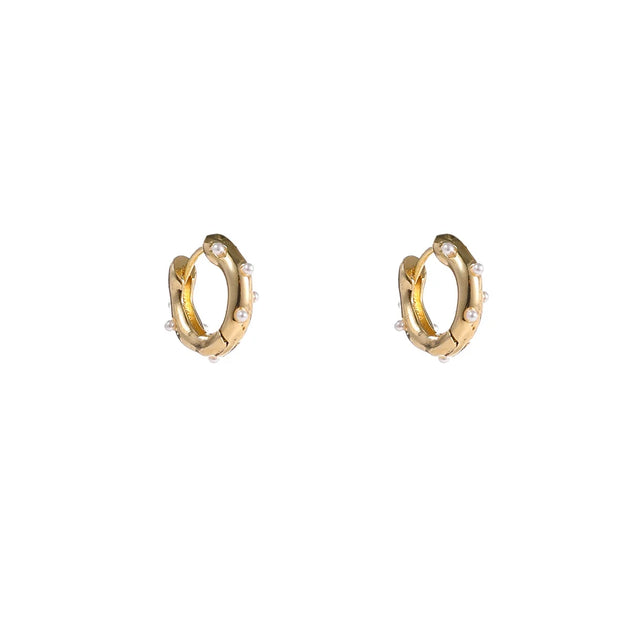 Oorbel Pearl Hoop - 14K E5035