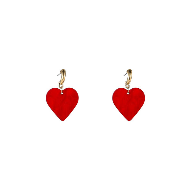 Heart Dangle - Red E55017-4