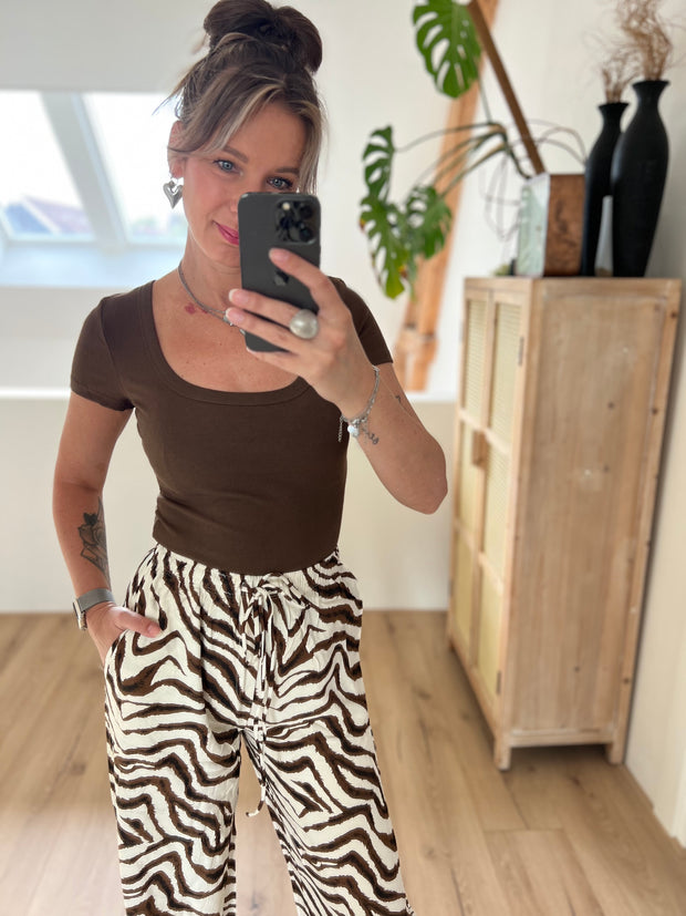 Top Perfect basic ronde hals 15663 Bruin