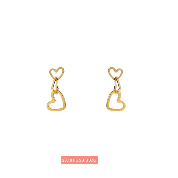 Oorbel E4865-2 3 Hearts Earring - 14K