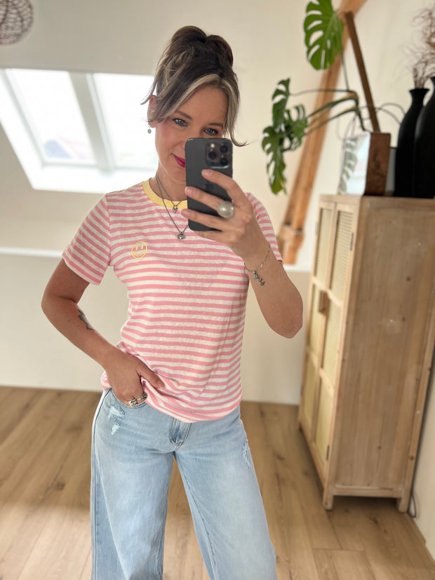 T-shirt smiley striped SE1180
