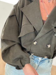 Jacket suedelook trenchcoat 24275-1